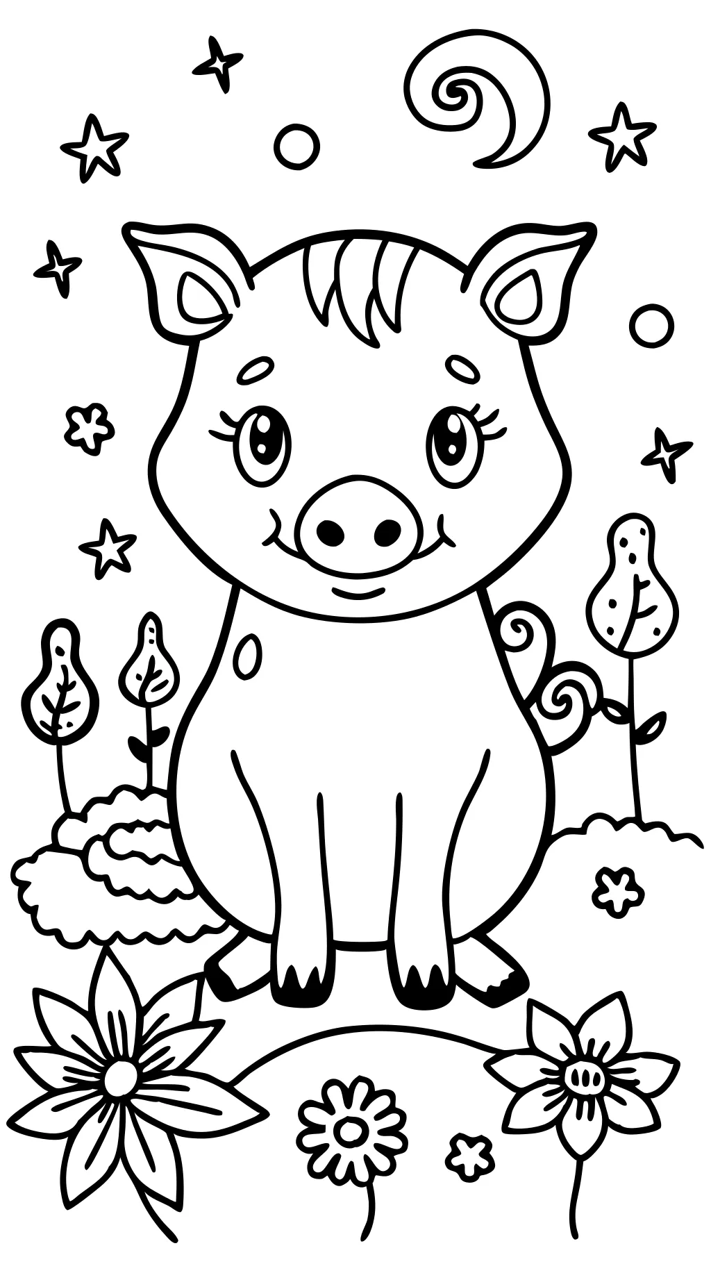 coloriage de porc